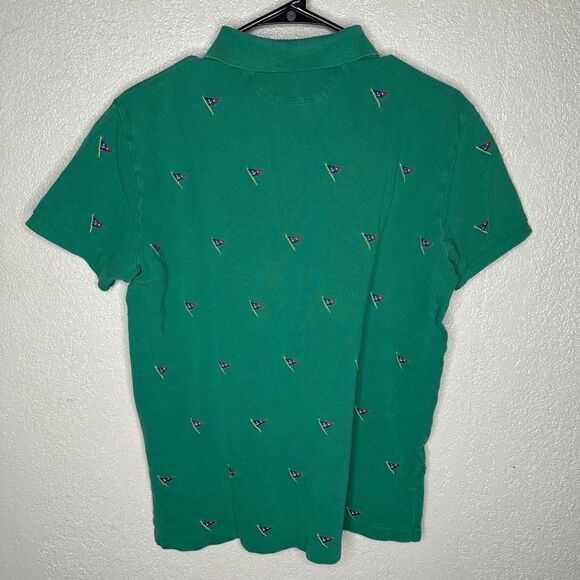 VTG Polo by Ralph Lauren Anchor Flag shirt color is green with embroidered desig - Picture 3 of 5